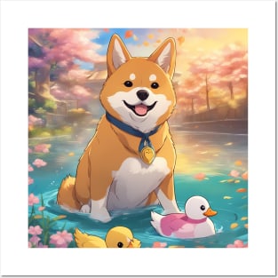 Shiba cute adventure Posters and Art